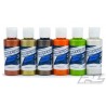 Pro-Line Airbrush Farben Set (6 Stück) Metallic Kupfer, Gold, Zinn , Pearl orange, Lime grün, weiß